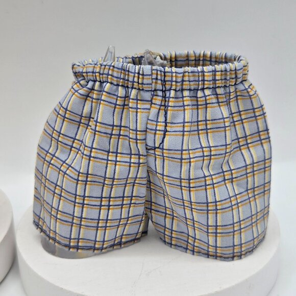 Barbie Ken Fashion Pack 2003 Blue Plaid & Floral Boxer Shorts Set Genuine Mattel - Picture 3 of 7